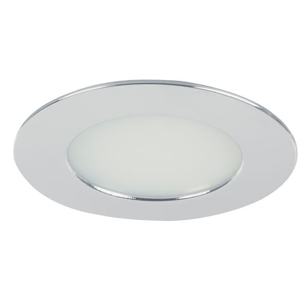 BRUMBERG LED-Einbaudownlight 12 V DC, 5 W, 60°, 2900 K, rund, starr, chrom, IP44 (bei Ei BRUMBERG LED-Einbaudownlight 12 V DC, 5 W, 60°, 2900 K, rund, starr, chrom, IP44 (bei Ei